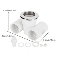 Embedded Install Pool Massage Nozzle Water Air Connection Spa Massage Nozzle Round Outlet White Plastic