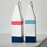 Nautical Buoy Ornament Rope Loop Wooden Buoy Ornament Painted for Display