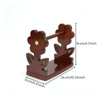 Yarn Holder with Dowel Desktop Wooden Yarn Holder Rectangular for Crocheting