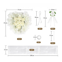Wedding Car Garland White and Cream Event Decor Pollen Friendly for Brides