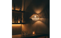 Retro Design Woven Paper Rope Lampshade Handwoven Woven Lamp Shade Natural Look Japanese Design Suspended Shade Nature Inspired for Cafe, Restaurant