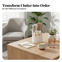 Effortless Rotate 360 Rotating Cosmetic Organizer Space-Saving 360° Cosmetic Organizer Tiered Compartments Multi-Compartment Makeup Carousel Long-Lasting PP Material for Students, Dressing Table, Office, Bathroom Counter, Dorm Room