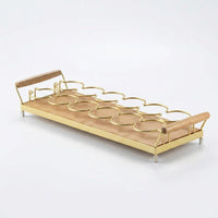 Shot Glass Holder, Liquor Holder, With Handle, Glass Holder, Storage, Shot Glass Tray, Gold, Modern, Minimalist Design