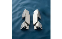Anti-Pinch Yacht Seat Hinges Aluminum Alloy Boat Seat Hinge Rust Resistant Marine Hinges with Mounting Holes Space Saving