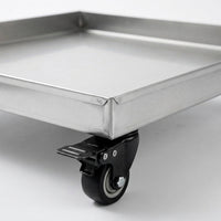 Base for Heavy Planters, Square Metal with 2-Inch Wheels, Rolling Cart 45kg for Indoor Gardening, with Drainage Tray
