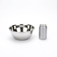 Stainless Steel Mixing Bowl with Bright Polish, 21.5cm Round 304 Deep Food Mixing Bowl, Plain Pattern Cooking and Batter Mixing Tool for Adults