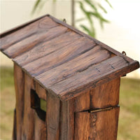 Wooden Mailbox Antique Design Solid Wood Mailbox Compact