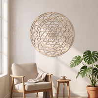 Wooden Mandala Wall Art Boho Mandala Wall Art Zen Multi-Layer for Yogi, Meditation Room, Mindfulness Practice Studio