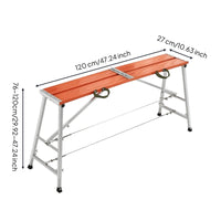Portable Work Rack Foldable Scaffold with Carry Handles Anti-Slip Folding Scaffold for Contractors, DIY Practitioners, Jobsites