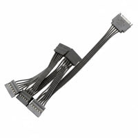 1 to 5 Serial ATA Power Adapter Secure Connection Serial ATA Power Splitter Cable Tinned Copper Wire Computer Component for Home Server