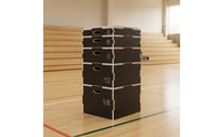 5 Pieces Multi-Height Plyometric Box Space-Saving Stackable Jump Box Heavy-Duty Jumping Exercise Instructor Non-Slip for Athletes, Fitness Enthusiasts, Home Gym