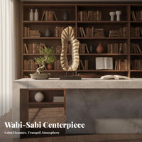 Interwoven Rings Decorative Piece Wabi-Sabi Design Ring-Shaped Figurine Modern Design Visually Striking-Catching Centerpiece