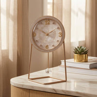 Pendulum Clock Powered Decorative Tabletop Clock Round Dial Home Decor