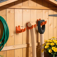 Wall-Mounted Garden Tool Holder Textured Surface Storage Rack Compact