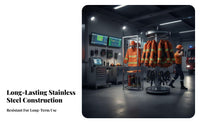 Firefighter Uniform Rack Heavy Duty Stainless Steel Turnout Gear Stand Multi-Level Storage Double-Sided Equipment Rack for Firefighters, Changing Room