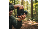Camera L-Plate Wood Handle Ergonomic Design Wooden Grip L-Bracket Wood Grip Camera Handle Complete Accessibility to Ports