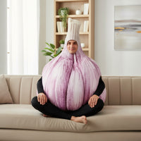 Garlic Costume Novelty Vegetable Costume Printed Tunic for Themed Parties, Carnival