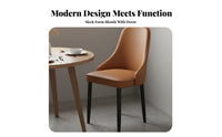 Sturdy Carbon Steel Frame Modern Upholstered Dining Chair Space Saving Upholstered Dining Chair High-Density Foam Cushion Household Furniture Ergonomic Design for Restaurant Owners, Small Families, Office Managers, Hotel, Living Room, Home