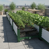 Large Outdoor Elevated Garden Planter Box for Vegetables and Flowers