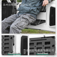 JROAD Bronco Double-Layer Tailgate Table - Foldable Shelf Storage Rack with MOLLE Panel