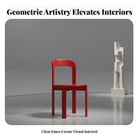 Geometric Geometric-Block Chair Minimalist Design Focal Point Furniture Artistic & Aesthetic Geometric Shape for Students