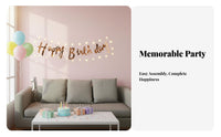 light-emitting diode Lights Illuminated Birthday Banner social-mediamable Backdrop Illuminated Birthday Sign Colorful Letters Party Supplies Hang Anywhere for Teens, Adults, Parents, Home event, event location