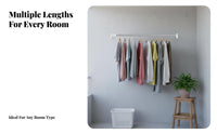 Extendable Tension Rod Easy Installation No Drill Curtain Rod Wall for Renters, Students, Doorway, Washroom, Laundry Room