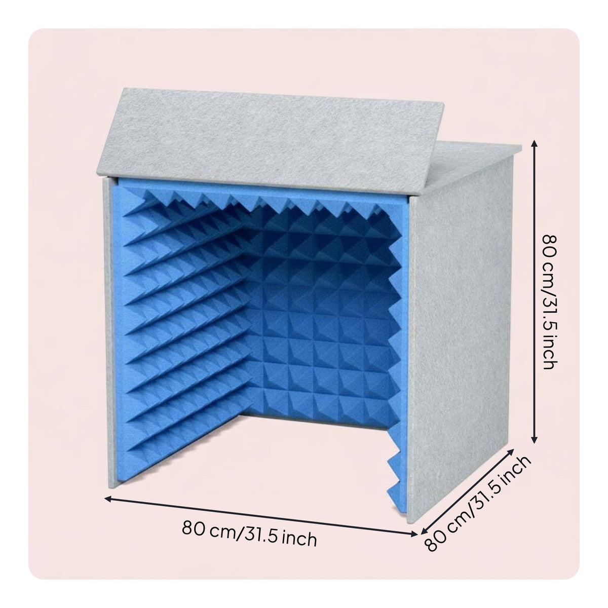 Noise Reduction Desktop Vocal Booth Detachable Portable Audio Capture Device Isolation Barrier Quick Assembly for Podcasters, Voice Actors