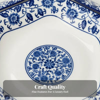 7 Pieces Dinnerware Aesthetic Design Floral Dinnerware Set Microwave Tableware for Housewarming, Entertaining