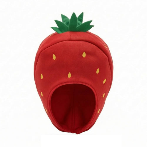 Strawberry Hat Soft Pet Hat Padded for Costume Parties