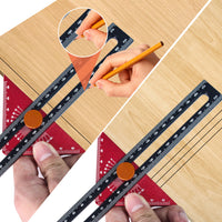 1pc木工划线工具角划线尺可调三角尺铝180°角划线规DIY量具