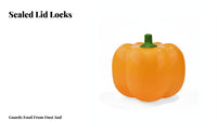 Pumpkin Shaped Candy Dish Large Capacity 2-Tier Bell Pepper Snack Convenient to Clean to Clean Snack Box with Lid for Living Room, Party, Holiday