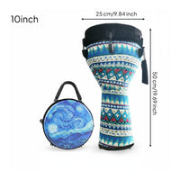 African Djembe Drum Includes Carry Bag Tribal Pattern Hand Drum for Students