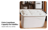 Lidded nested Bin Large Capacity Household Storage Stackable with Lid for Families, Office Workers, Playroom, Closet, Shelves