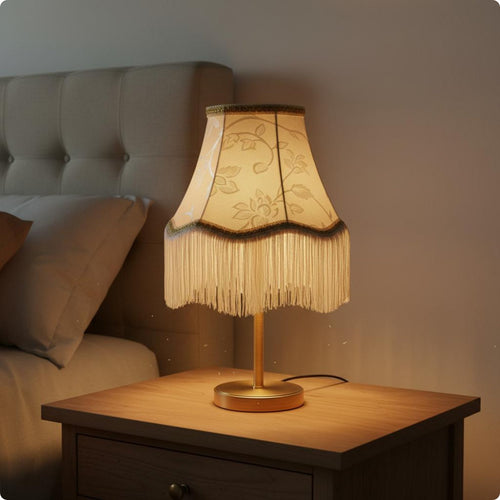 Vintage Tassel Lampshade Light Luxury Design Vintage Textile Shade