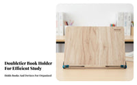 Two-Tier Reading Easel Foldable Adjustable Book Easel Stable Base for Desk, Home