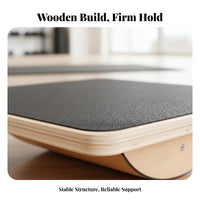 Sturdy Wood Construction Wooden Balance Board Supports Full-Body Workouts Non-Slip Wobble Board Floor-Friendly Base Core Strength Instructor 360-Degree Rotation for Children, Beginners, Seniors, Home Gym, Stretching Exercises