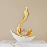 Modern Auspicious Decor Statue Luxury Sailboat Ornament Minimalist for Entryway