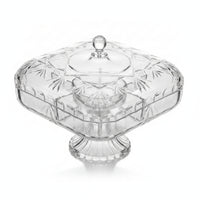 Glossy Partitioned Treat Box Tableware Transparent Lid for Tabletop Serving