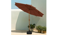 Crank Patio Umbrella Water-Resistant Center-Pole Umbrella Vented for Homeowners, Cafe Owners, Backyard, Garden, Poolside