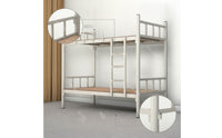 Metal Bunk Bed with Ladder Space-Saving Bunk Bed Frame Reinforced Furniture Modern for Children, Shared Room