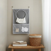 Hanging Laundry Hamper Multi Pocket Design over Door Laundry Bag Easy to Install