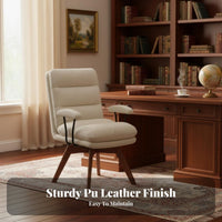 Upholstered Swivel Armchair Multi-Use Desk Chair With Armrests for Adults, Women