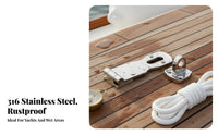 Seaworthy Grade Padlock Hasp Padlockable Rotating Safety Door Hasp Stainless Steel Boat Door Latch for Outdoor