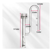 Glass Lily Pipe Set Shrimp Safe Inlet Lily Pipe Skimmer Set for Planted Aquarium