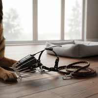 Wire Basket Dog Muzzle Stop Barking Wire Muzzle Allows Drinking for Large Dogs