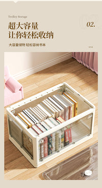折叠收纳箱家用玩具收纳整理盒筐塑料衣柜衣服超大容量储物箱透明