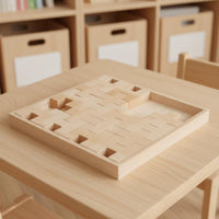 Wooden Cross Blocks Translucent Acrylic Insert Blocks Color Recognition Children's Toy for Kids, Kindergarteners, Preschool, Daycare, Classroom