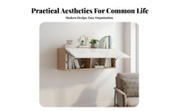 Space-Saving Design Floating Shelving Unit Versatile Use Flip-up Door Floating Cabinet Easy Installation Wall-Mounted Furniture Sturdy Construction for Apartment Dwellers, DIY Enthusiasts, Living Room, Bedroom, Home Office, Bathroom