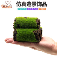 Bpet Flocked Tree Trunk Aquarium Hideout for Fish and Shrimp